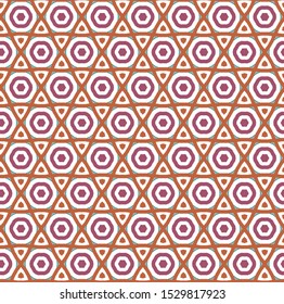 Seamless vector pattern in geometric ornamental style