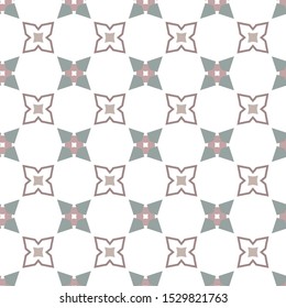 Seamless vector pattern in geometric ornamental style