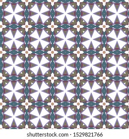 Seamless vector pattern in geometric ornamental style