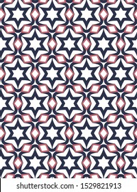 Seamless vector pattern in geometric ornamental style