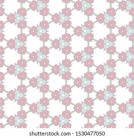Seamless vector pattern in geometric ornamental style