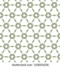 Seamless vector pattern in geometric ornamental style