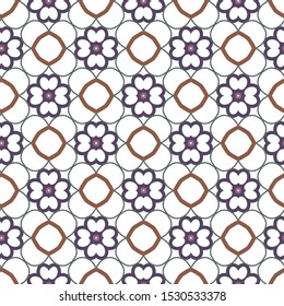 Seamless vector pattern in geometric ornamental style