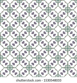 Seamless vector pattern in geometric ornamental style