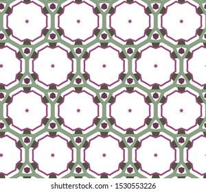 Seamless vector pattern in geometric ornamental style
