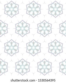 Seamless vector pattern in geometric ornamental style