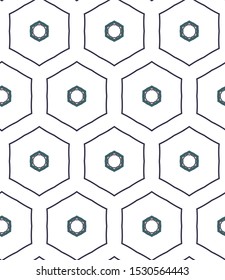 Seamless vector pattern in geometric ornamental style