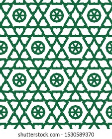 Seamless vector pattern in geometric ornamental style