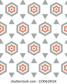 Seamless vector pattern in geometric ornamental style