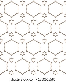 Seamless vector pattern in geometric ornamental style