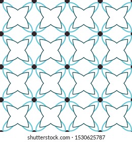 Seamless vector pattern in geometric ornamental style