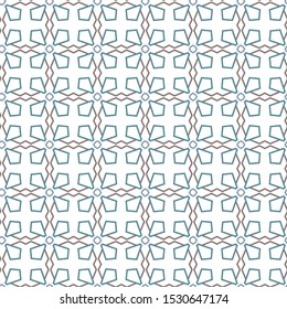 Seamless vector pattern in geometric ornamental style