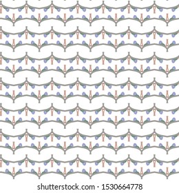 Seamless vector pattern in geometric ornamental style