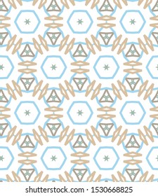 Seamless vector pattern in geometric ornamental style