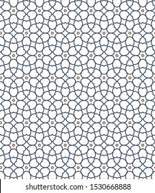 Seamless vector pattern in geometric ornamental style