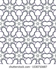 Seamless vector pattern in geometric ornamental style