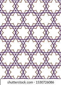 Seamless vector pattern in geometric ornamental style