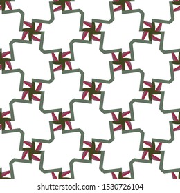 Seamless vector pattern in geometric ornamental style