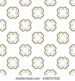 Seamless vector pattern in geometric ornamental style