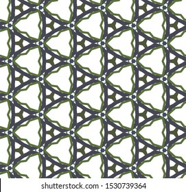 Seamless vector pattern in geometric ornamental style