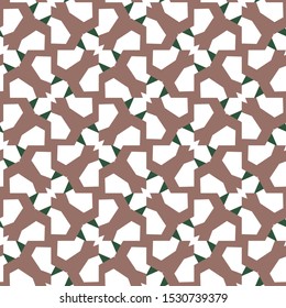 Seamless vector pattern in geometric ornamental style