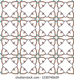 Seamless vector pattern in geometric ornamental style