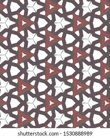 Seamless vector pattern in geometric ornamental style
