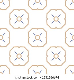 Seamless vector pattern in geometric ornamental style