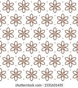 Seamless vector pattern in geometric ornamental style