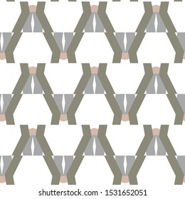 Seamless vector pattern in geometric ornamental style