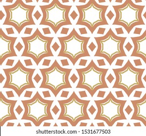 Seamless vector pattern in geometric ornamental style