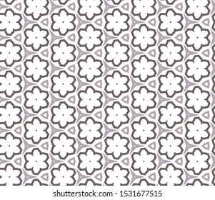 Seamless vector pattern in geometric ornamental style