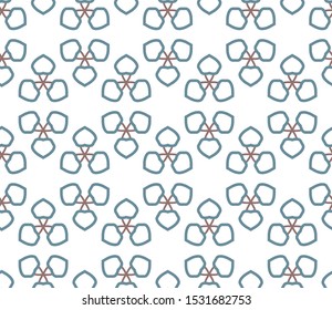 Seamless vector pattern in geometric ornamental style