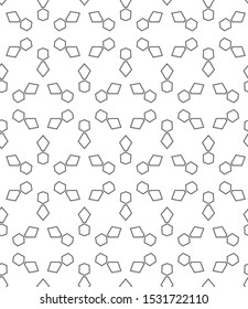 Seamless vector pattern in geometric ornamental style