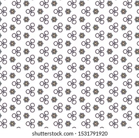 Seamless vector pattern in geometric ornamental style