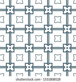 Seamless vector pattern in geometric ornamental style