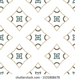 Seamless vector pattern in geometric ornamental style