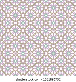 Seamless vector pattern in geometric ornamental style