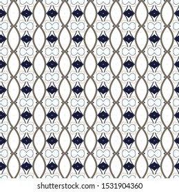 Seamless vector pattern in geometric ornamental style