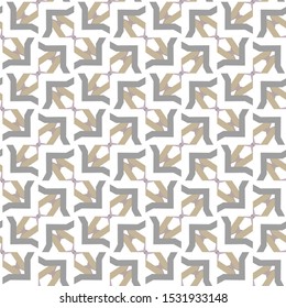 Seamless vector pattern in geometric ornamental style
