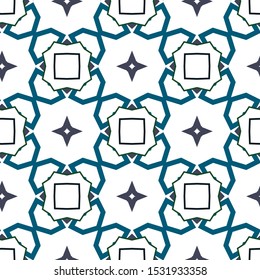 Seamless vector pattern in geometric ornamental style