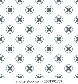 Seamless vector pattern in geometric ornamental style