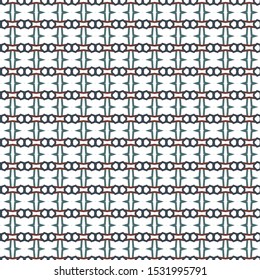 Seamless vector pattern in geometric ornamental style