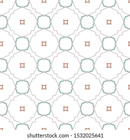 Seamless vector pattern in geometric ornamental style