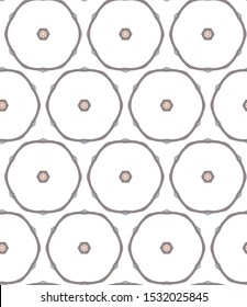 Seamless vector pattern in geometric ornamental style