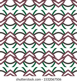 Seamless vector pattern in geometric ornamental style