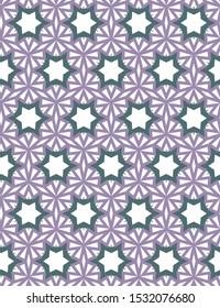 Seamless vector pattern in geometric ornamental style