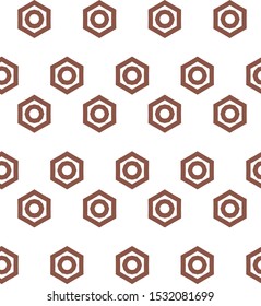 Seamless vector pattern in geometric ornamental style