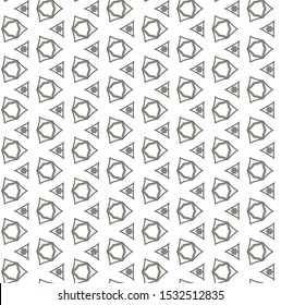 Seamless vector pattern in geometric ornamental style