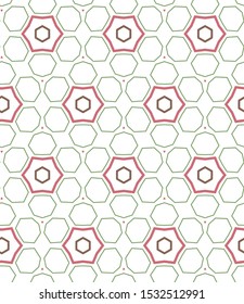 Seamless vector pattern in geometric ornamental style